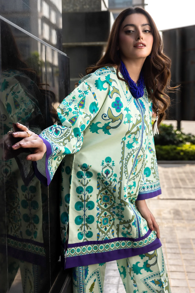 2-PC Printed Cotton Suit