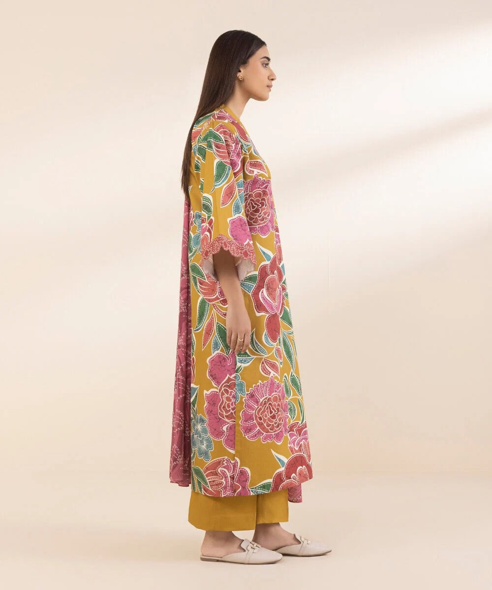 3 PIECE - PRINTED COTTON SUIT