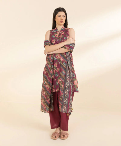 3 Piece - Printed Lawn Suit