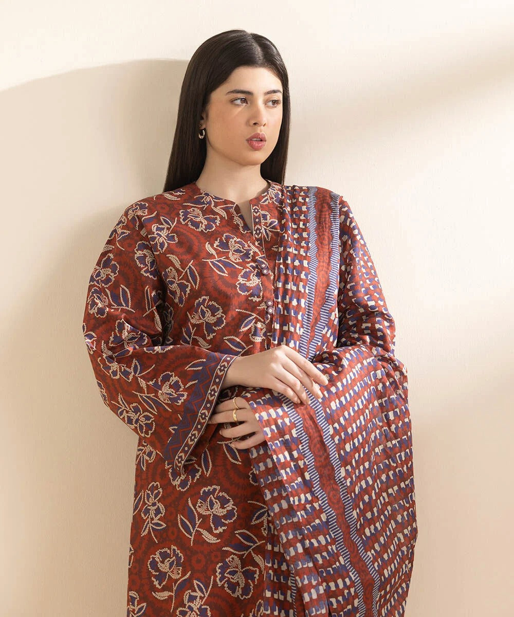 3 Piece - Printed Lawn Suit
