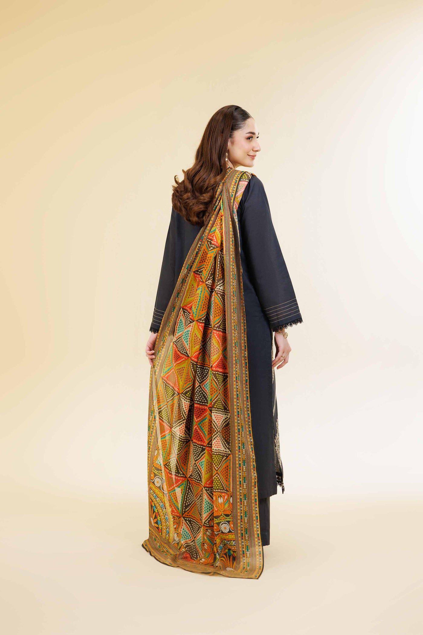 3 Piece - Digital Printed Embroidered Suit