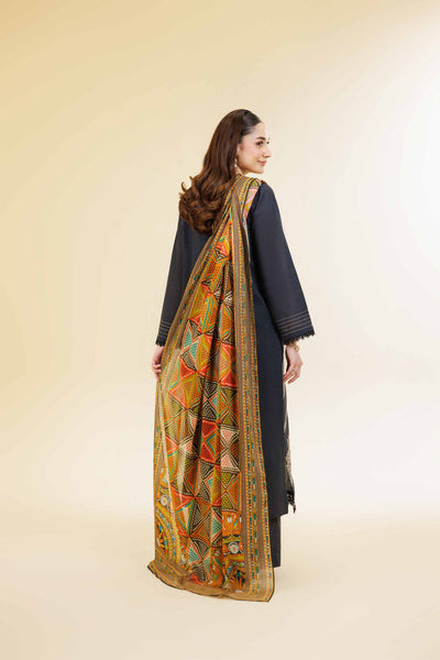 3 Piece - Digital Printed Embroidered Suit