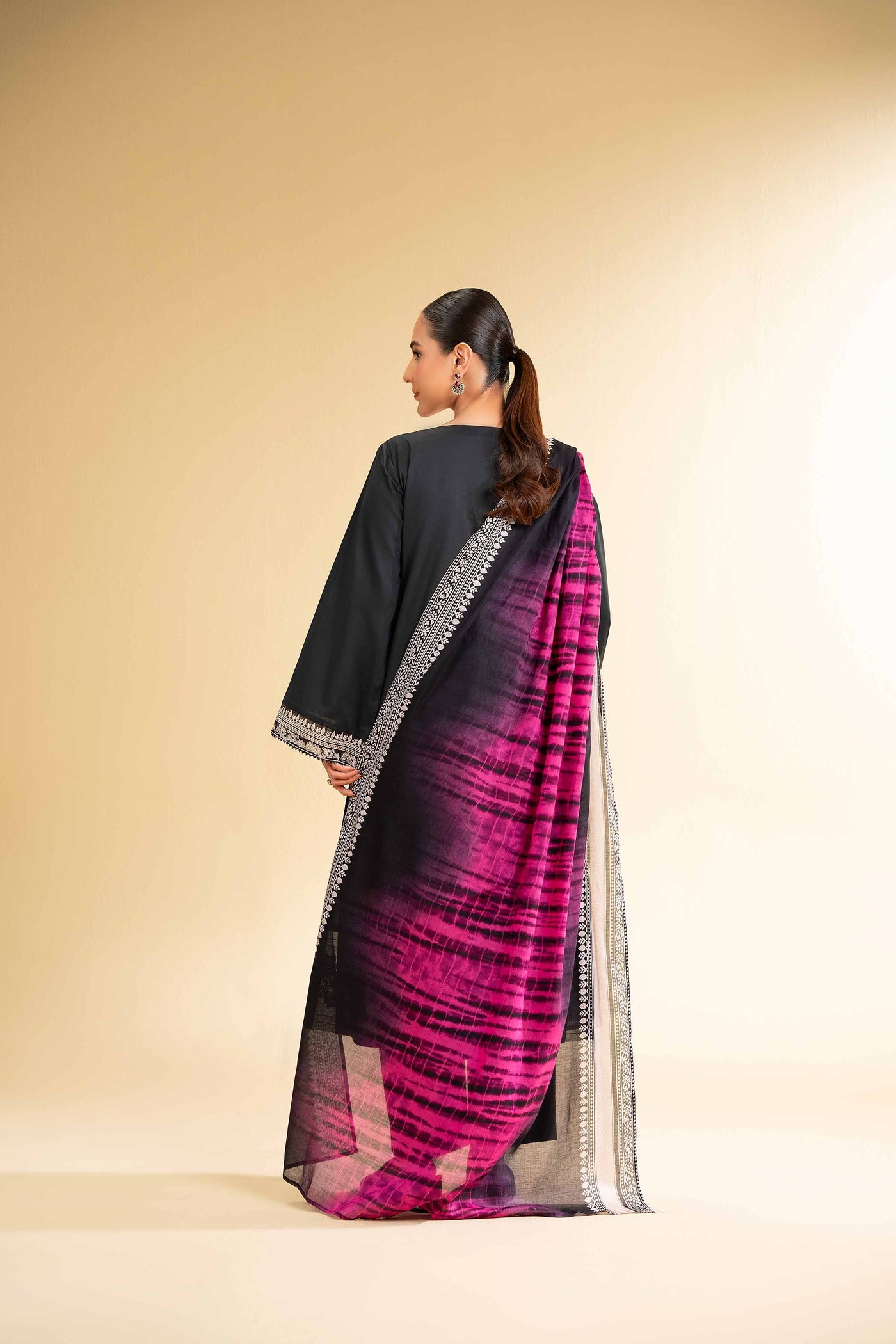 3 Piece - Printed Embroidered Suit