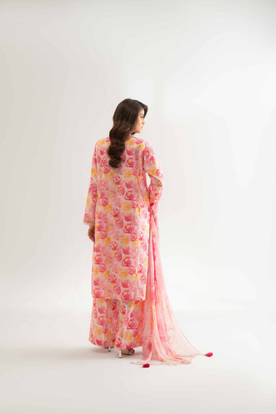 3 Piece - Digital Printed Embroidered Suit