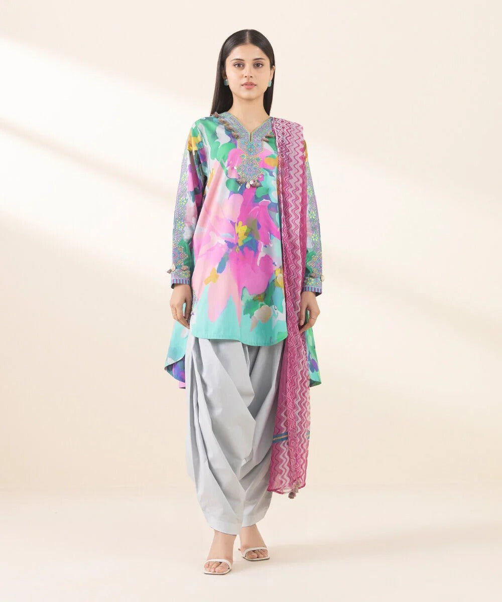 3 PIECE-EMBROIDERED LAWN SUIT