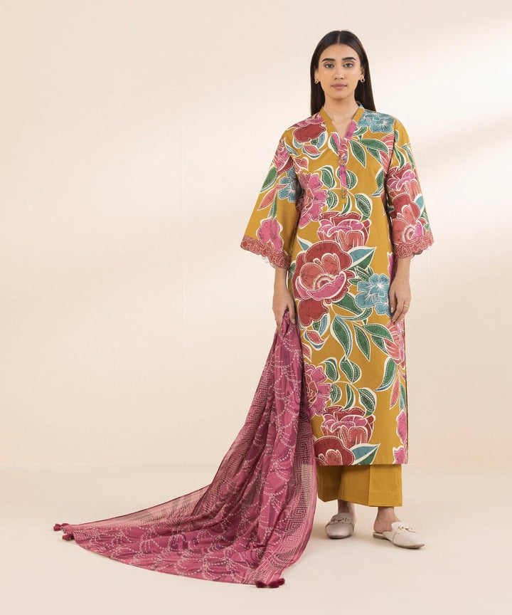 3 PIECE - PRINTED COTTON SUIT