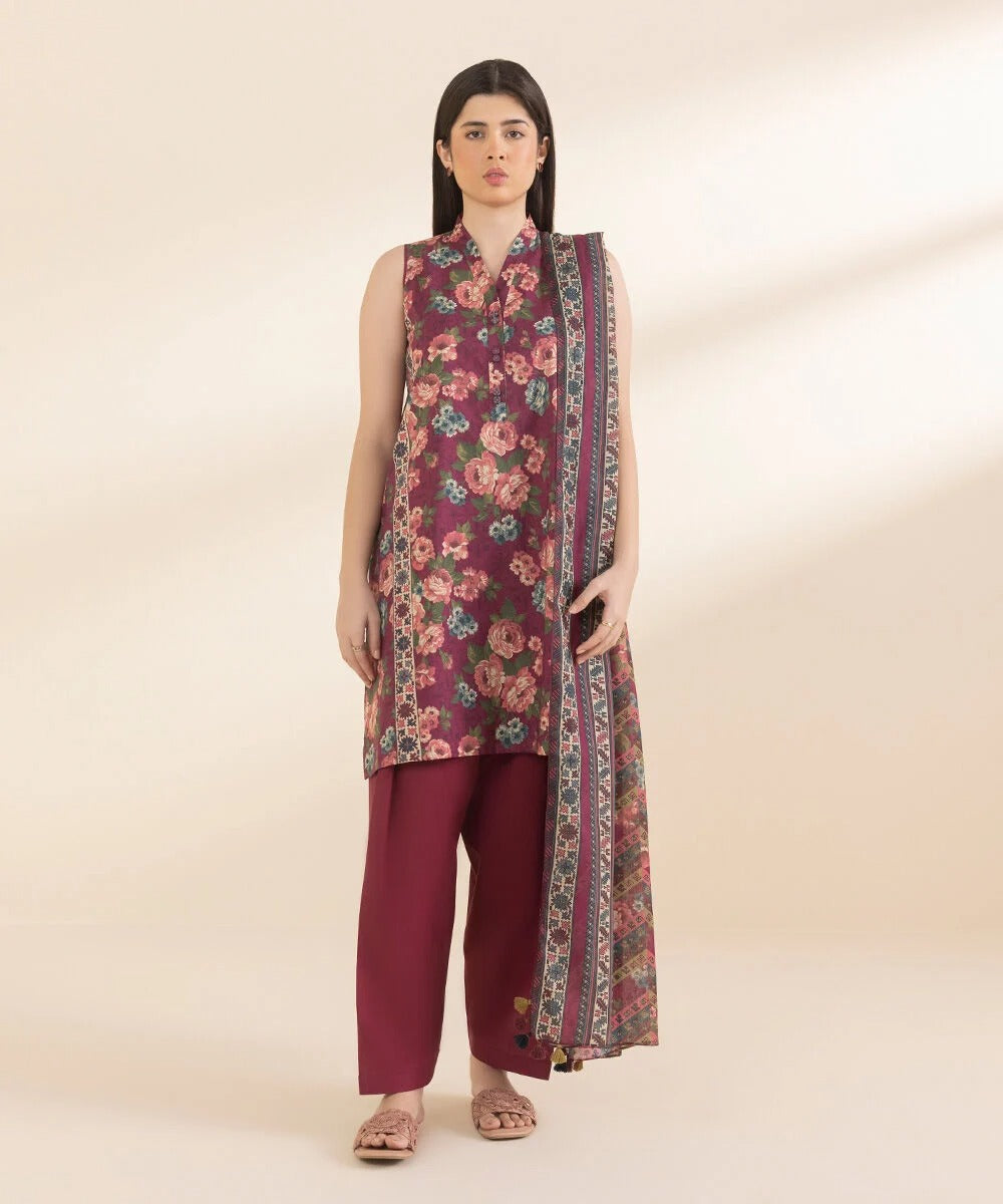 3 Piece - Printed Lawn Suit