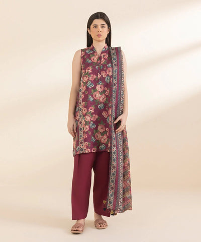 3 Piece - Printed Lawn Suit