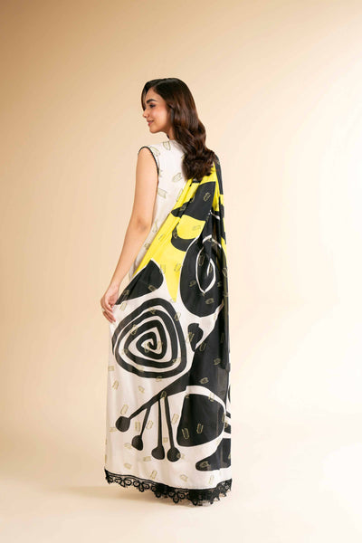 3 Piece - Digital Printed Embroidered Suit