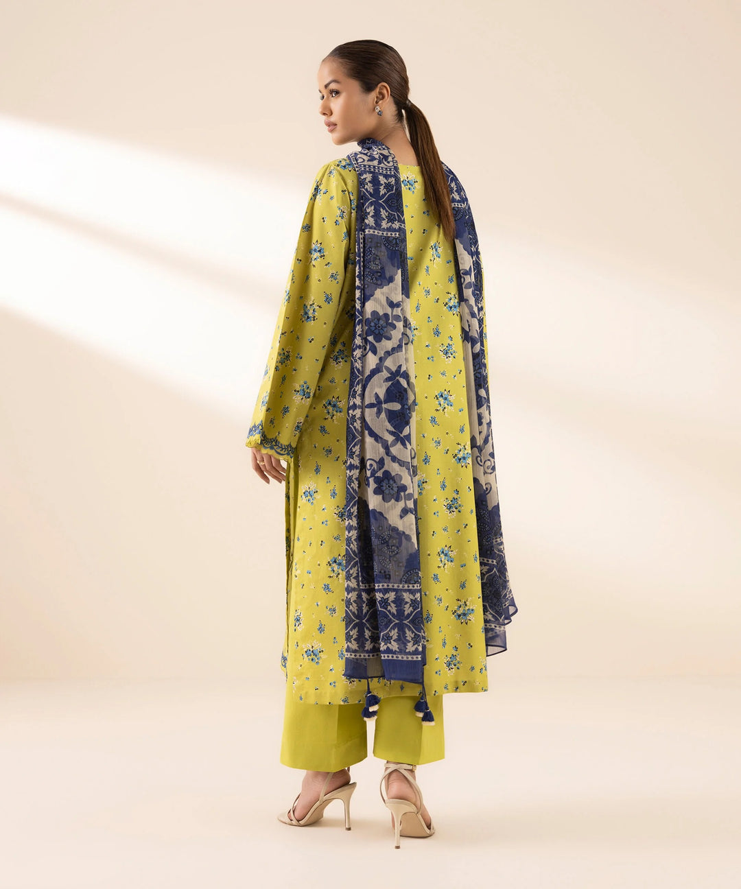 3 Piece - Embroidered Cotton Suit