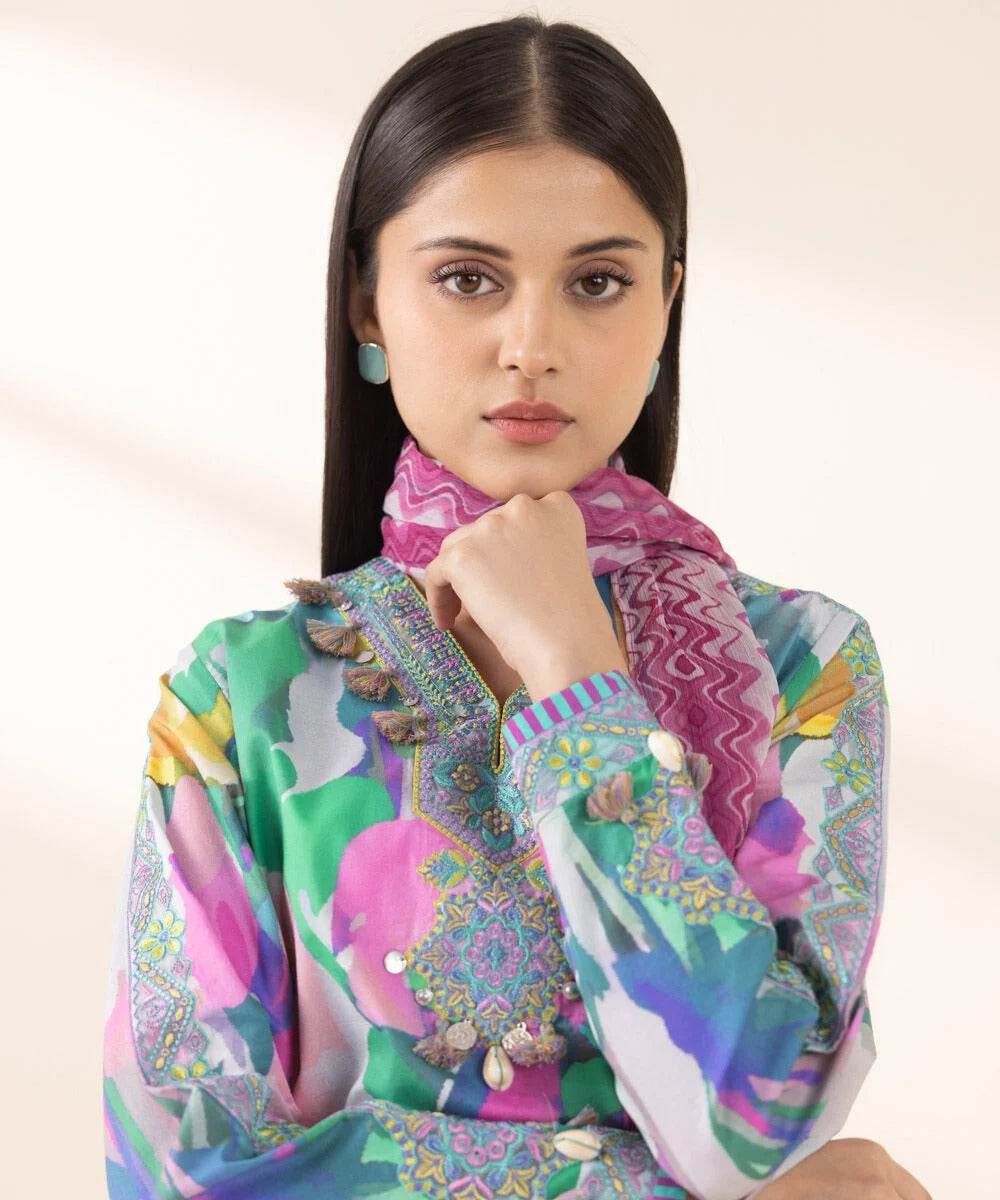 3 PIECE-EMBROIDERED LAWN SUIT