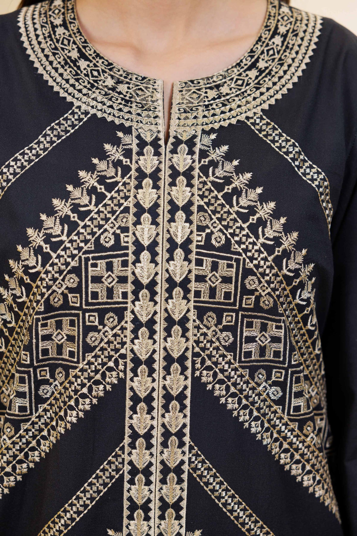 3 Piece - Digital Printed Embroidered Suit