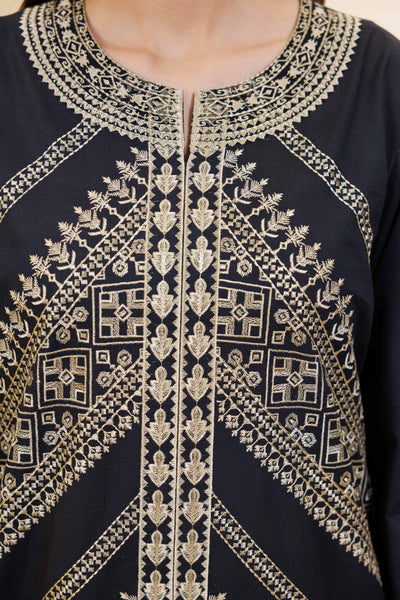 3 Piece - Digital Printed Embroidered Suit