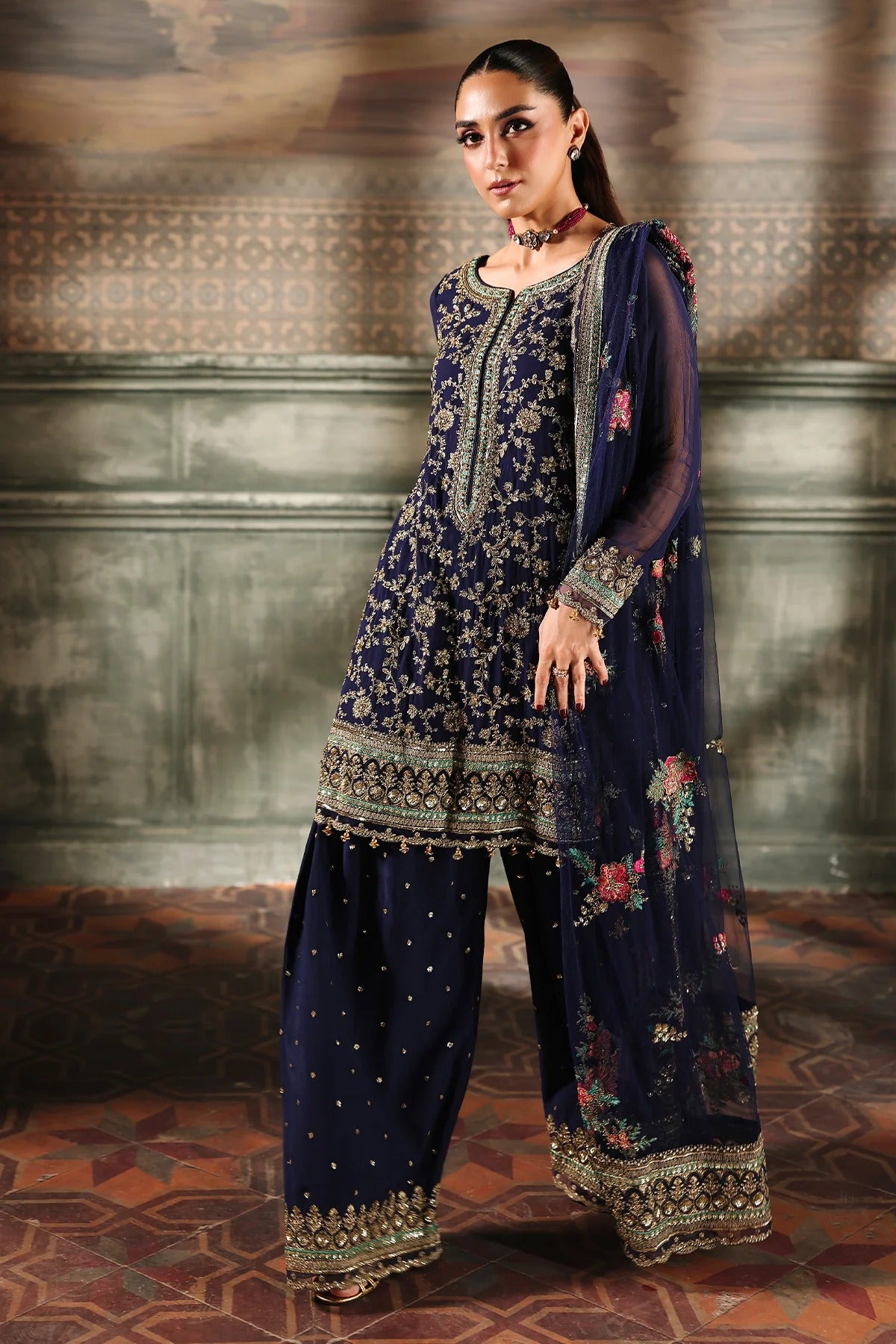 4-PC Charizma Unstitched Luxury Collection