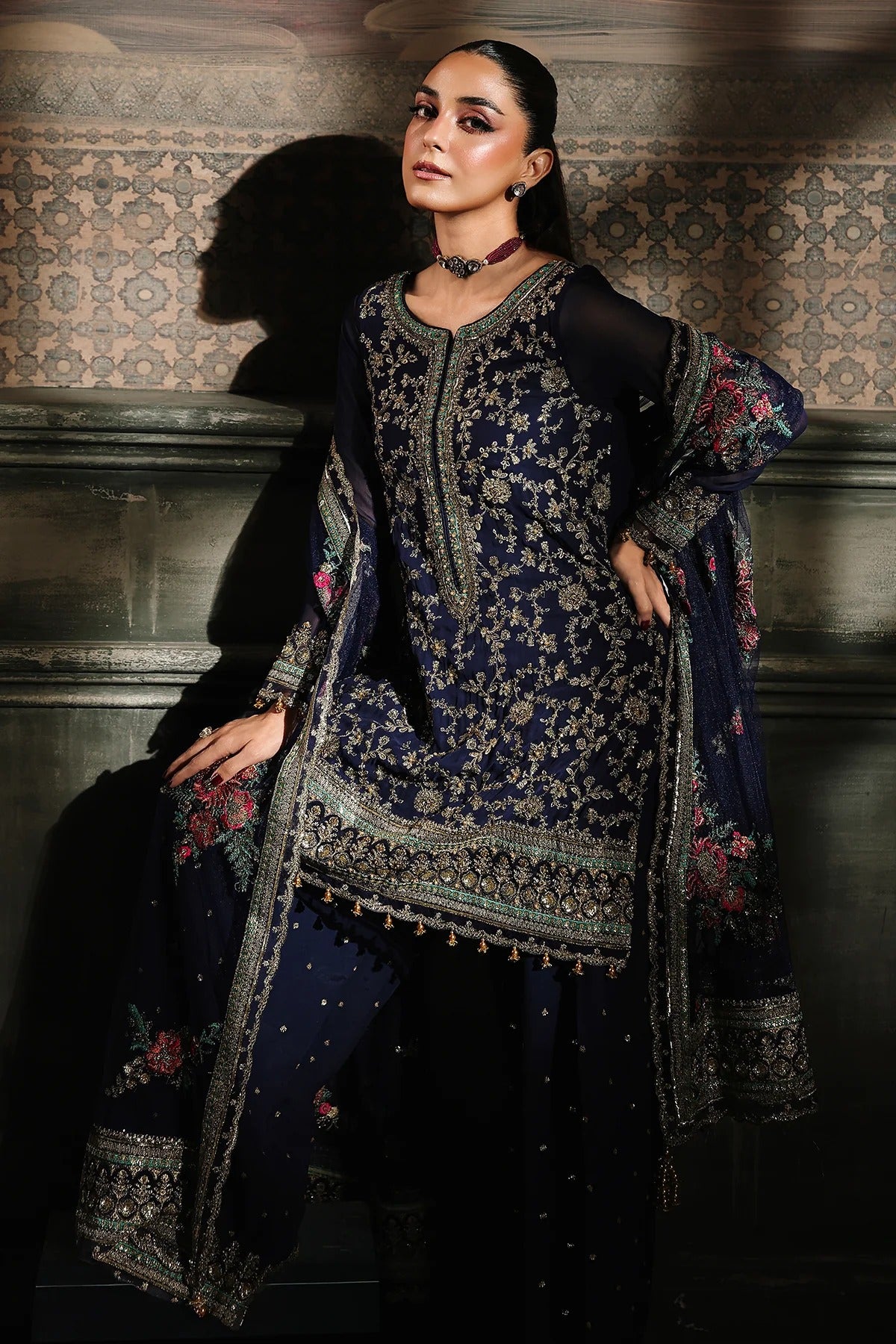 4-PC Charizma Unstitched Luxury Collection