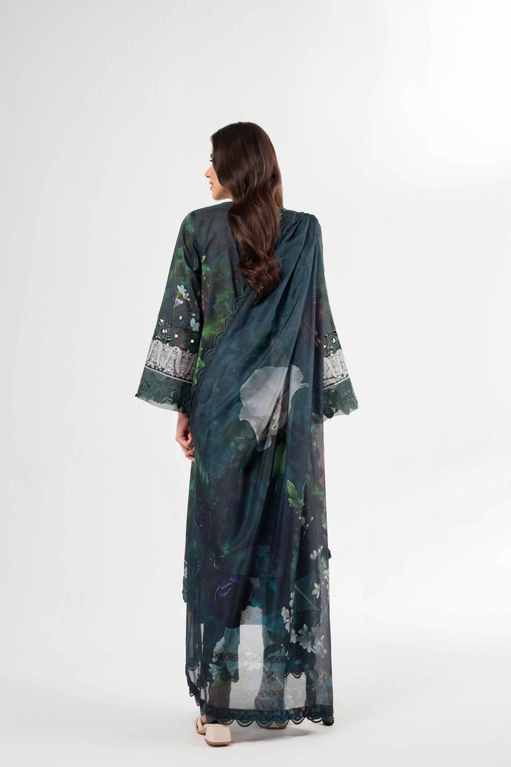 3 Piece - Digital Printed Embroidered Suit
