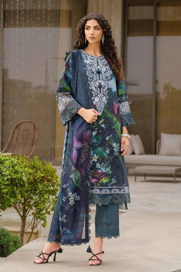 3 Piece - Digital Printed Embroidered Suit