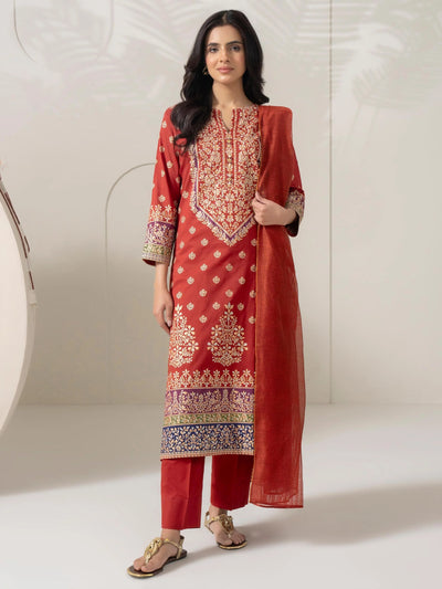 3 Piece Lawn Suit-Paste Print (Pret)