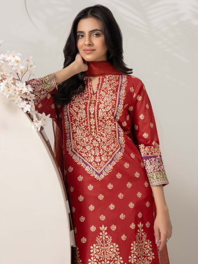 3 Piece Lawn Suit-Paste Print (Pret)