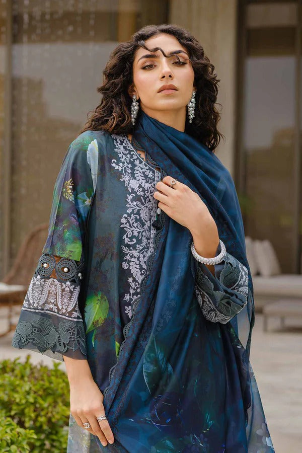 3 Piece - Digital Printed Embroidered Suit