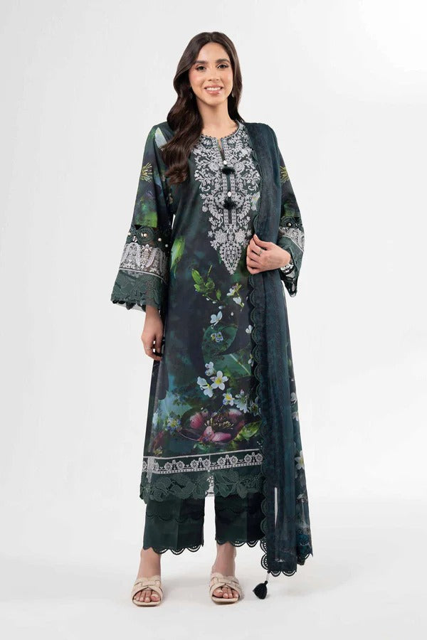 3 Piece - Digital Printed Embroidered Suit