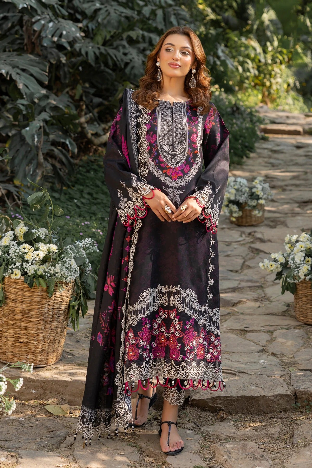 3-PC Embroidered Lawn
