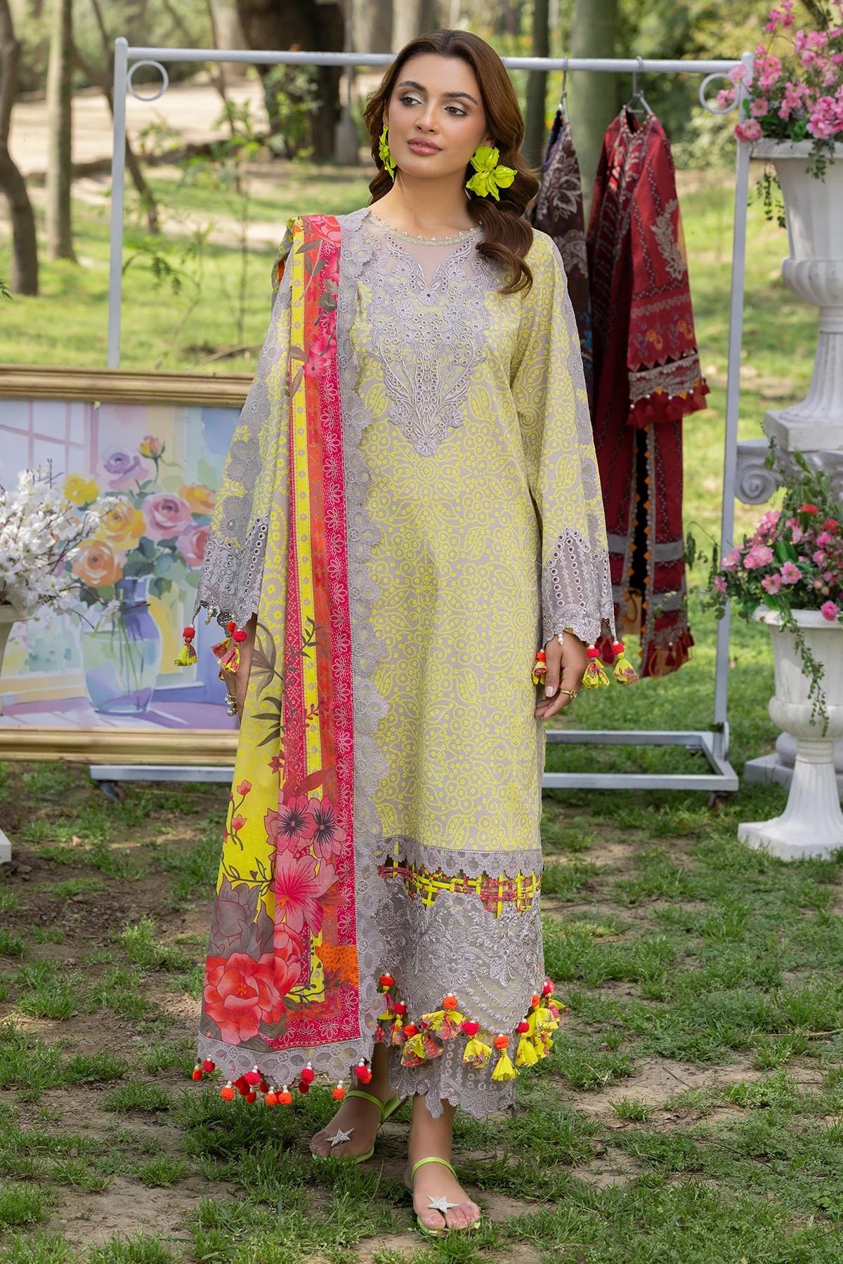 3-PC Embroidered Lawn