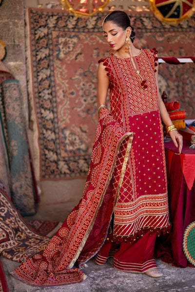 3 Piece Unstitched Lacquer Printed Lawn Suit