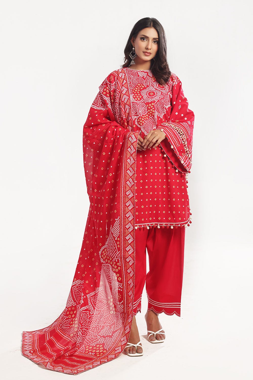 Lacquer Printed Lawn Suit