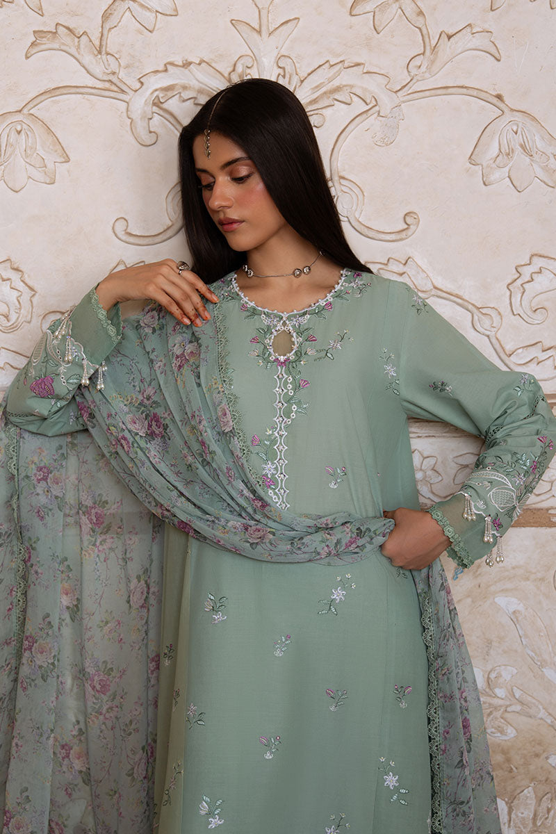 3PC EMBROIDERED LAWN SUIT