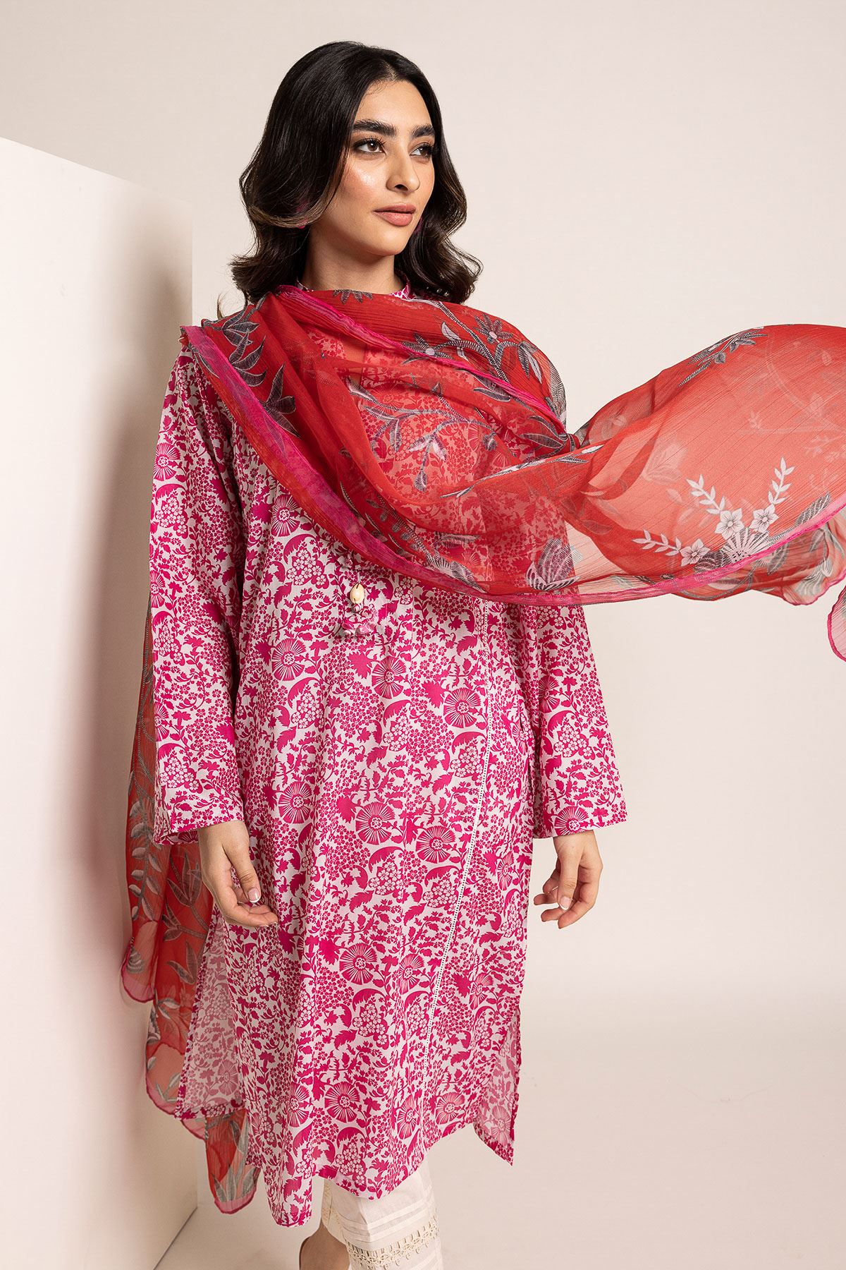 KHAADI UNSTITCHED LAWN 2 PC