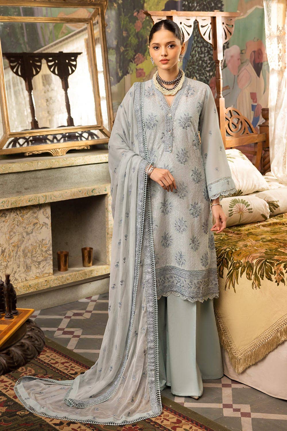 Gul Ahmed Embroidered Swiss Voile Suit