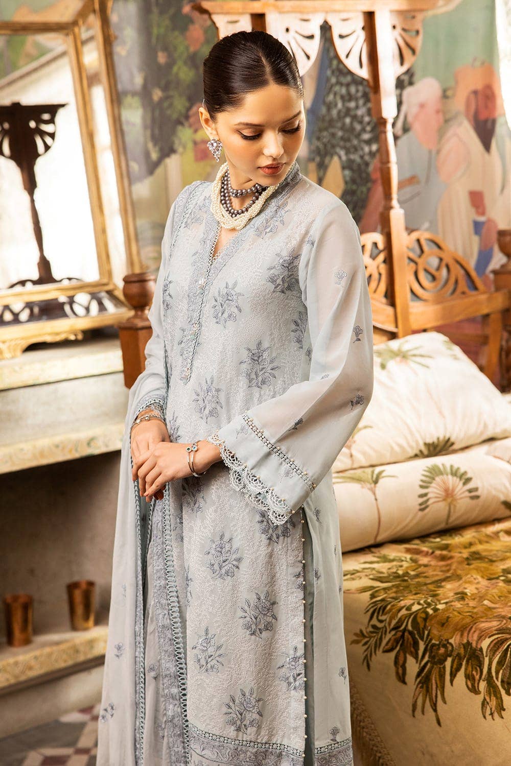 Gul Ahmed Embroidered Swiss Voile Suit