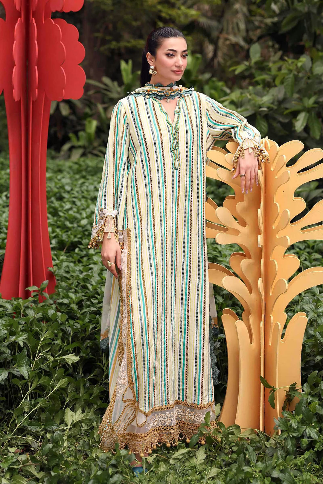 3 Piece Unstitched Embroidered Lawn Suit