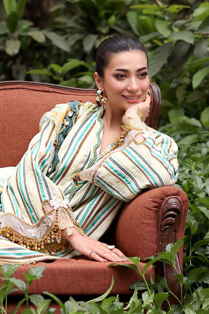 3 Piece Unstitched Embroidered Lawn Suit