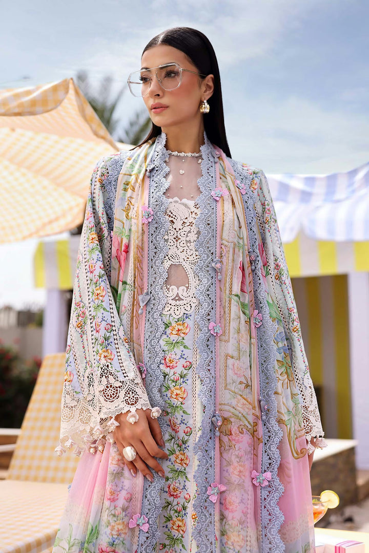 3 Piece Unstitched Embroidered Lawn Suit