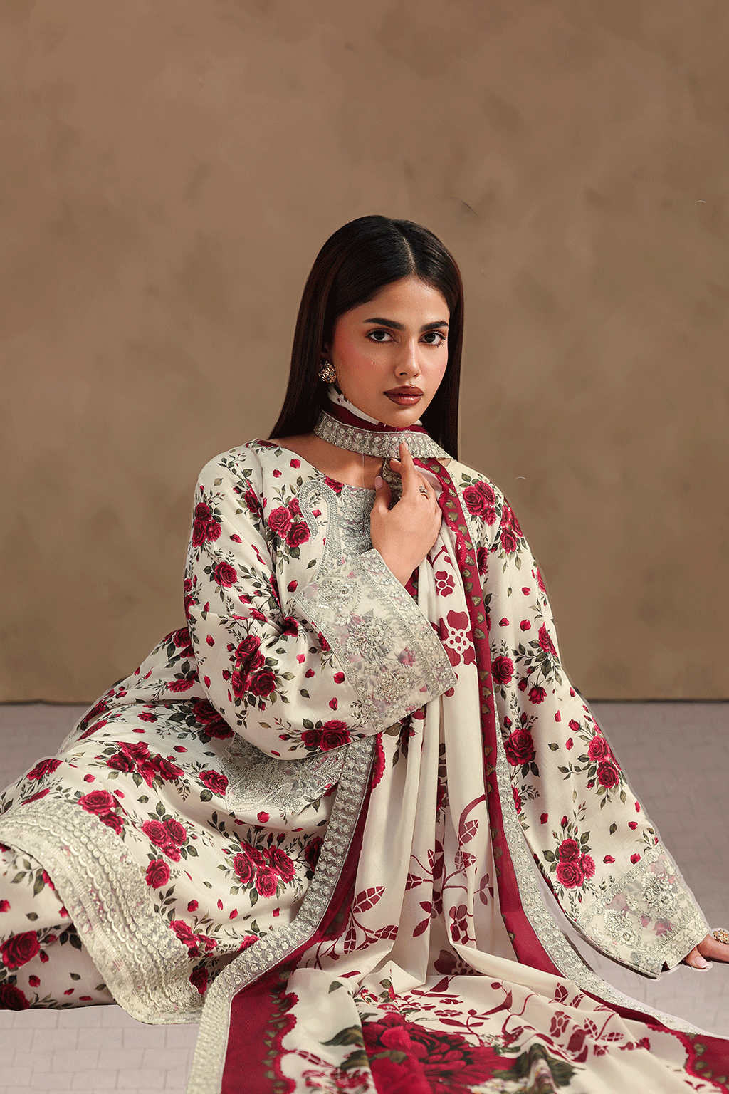 Naqsh Embroidered Rawsilk