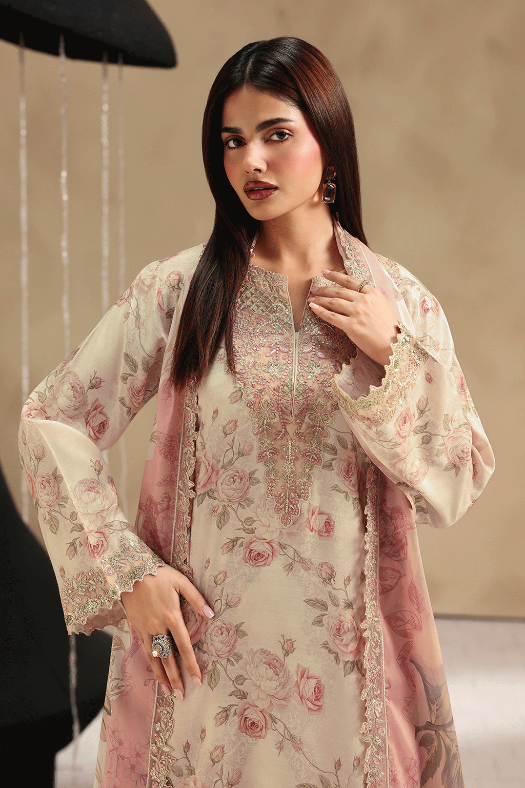 Naqsh Embroidered Rawsilk