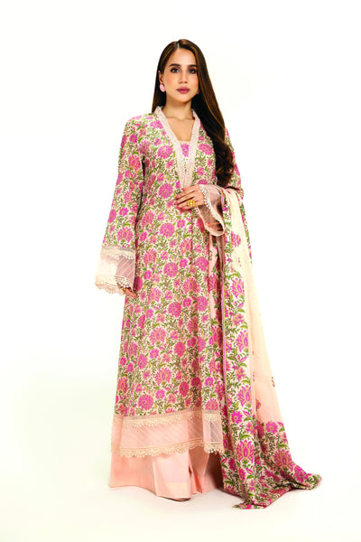 BAREEZE Printed Lawn  PR1577-Pink