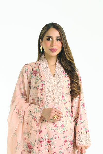 BAREEZE Printed Lawn PEACH