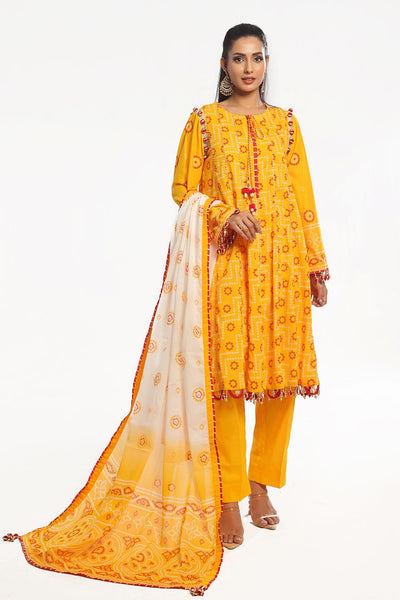 3 Piece Unstitched Printed Lawn Suit