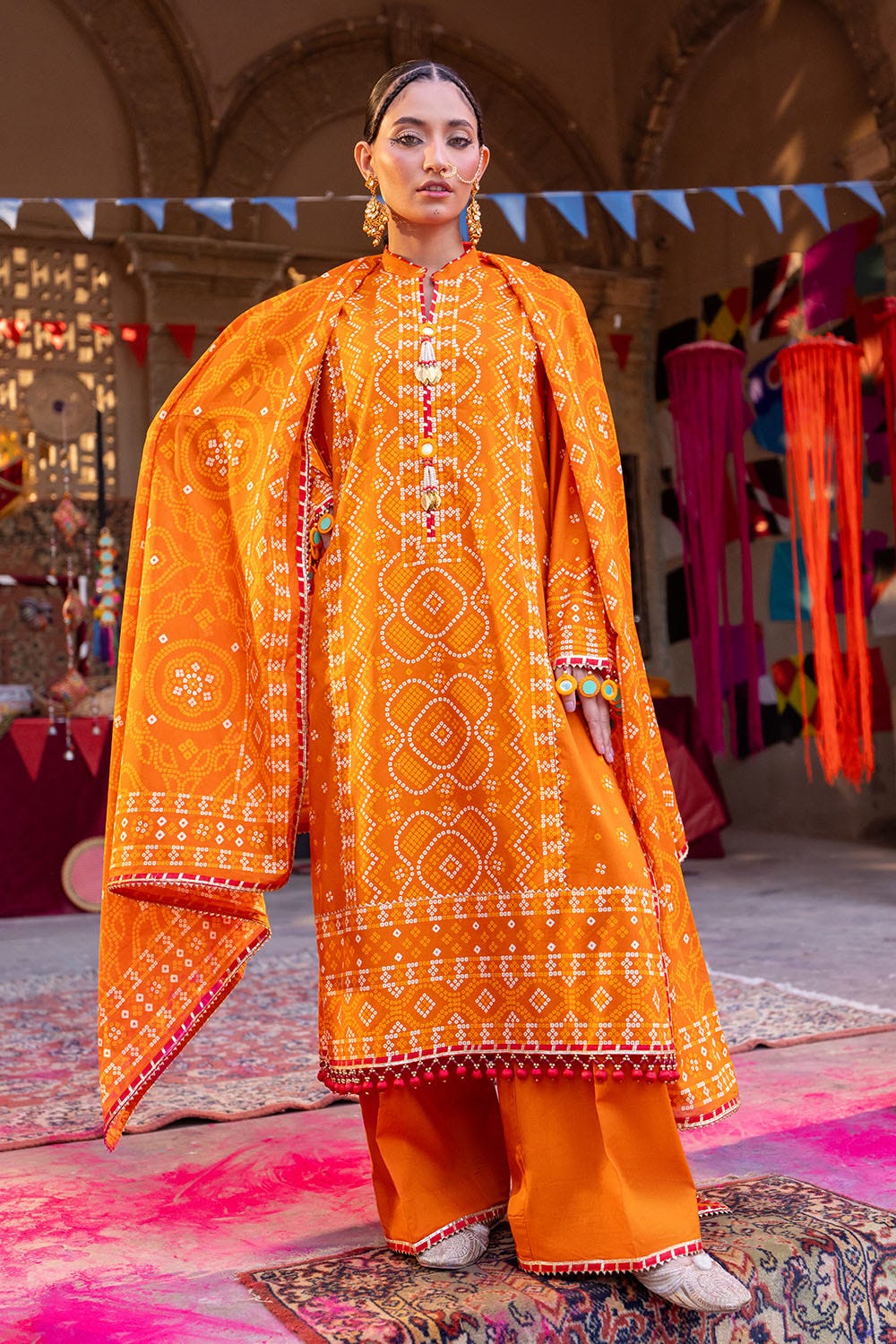 Lacquer Printed Lawn Suit