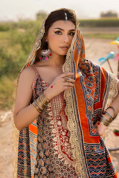 3 Piece Unstitched Embroidered Printed Lawn Suit