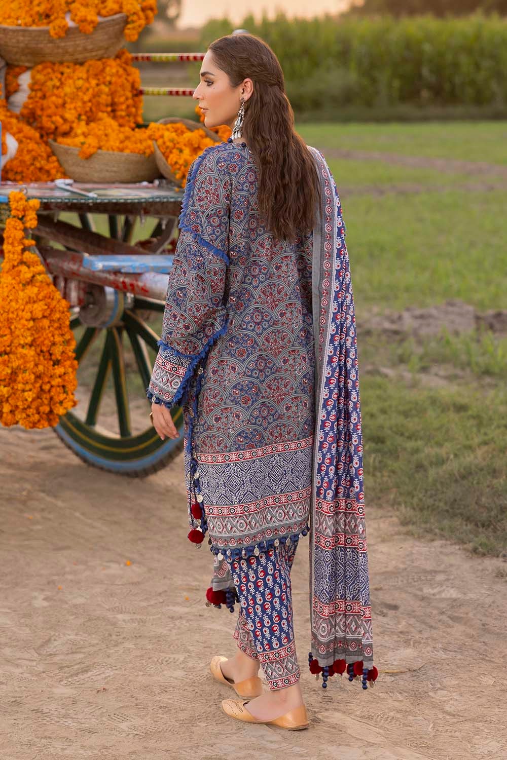 3 Piece Unstitched Printed Lawn Suit