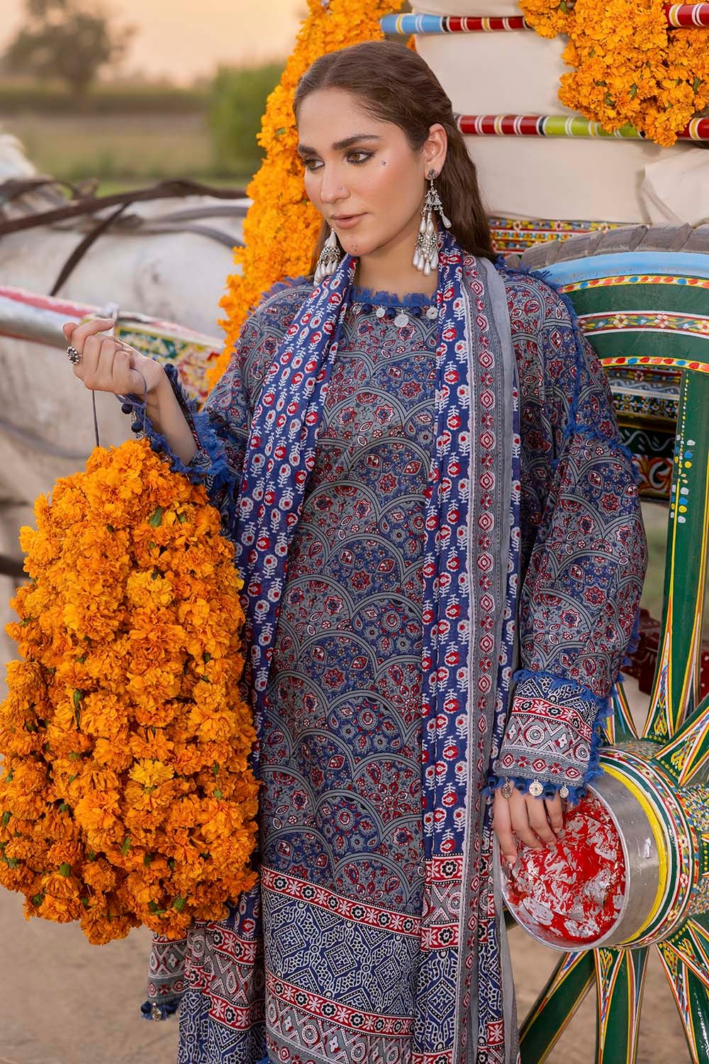 3 Piece Unstitched Printed Lawn Suit