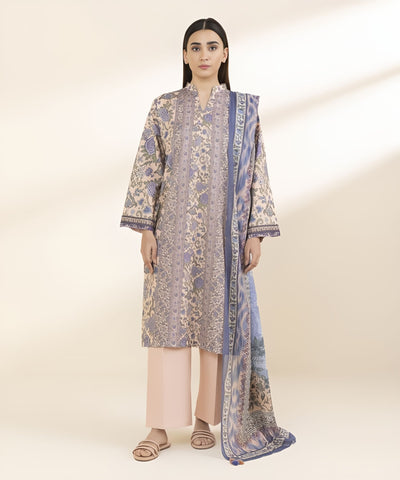 3 PIECE-PRINTED LAWN SUIT
