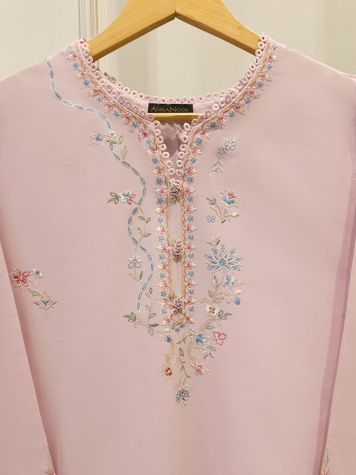 2 Piece - Embroidered Cambric Suit