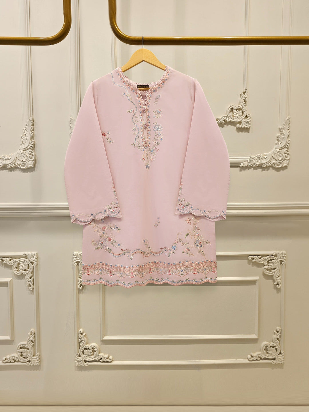 2 Piece - Embroidered Cambric Suit