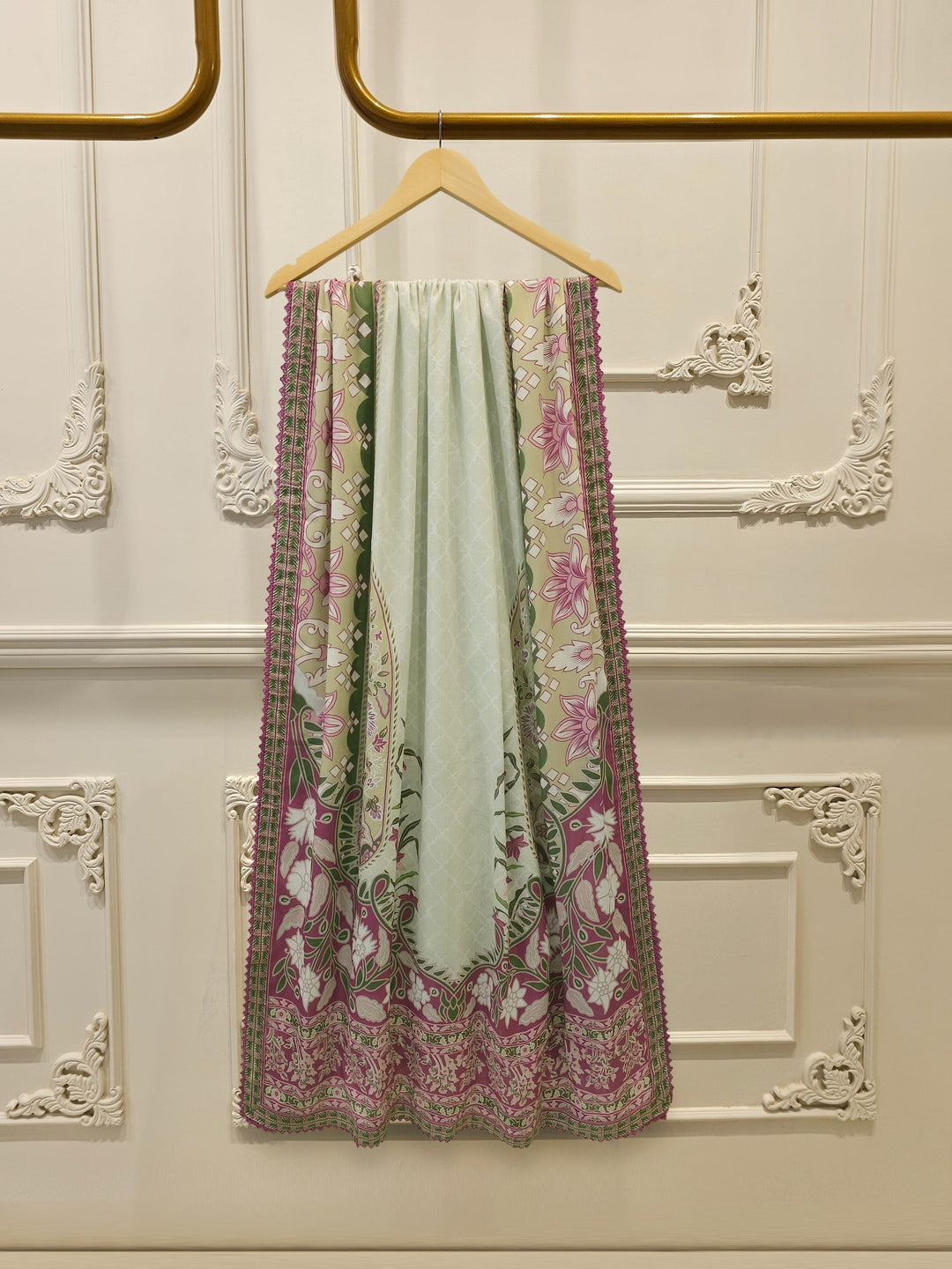3 Piece - Digital printed Cambric Suit