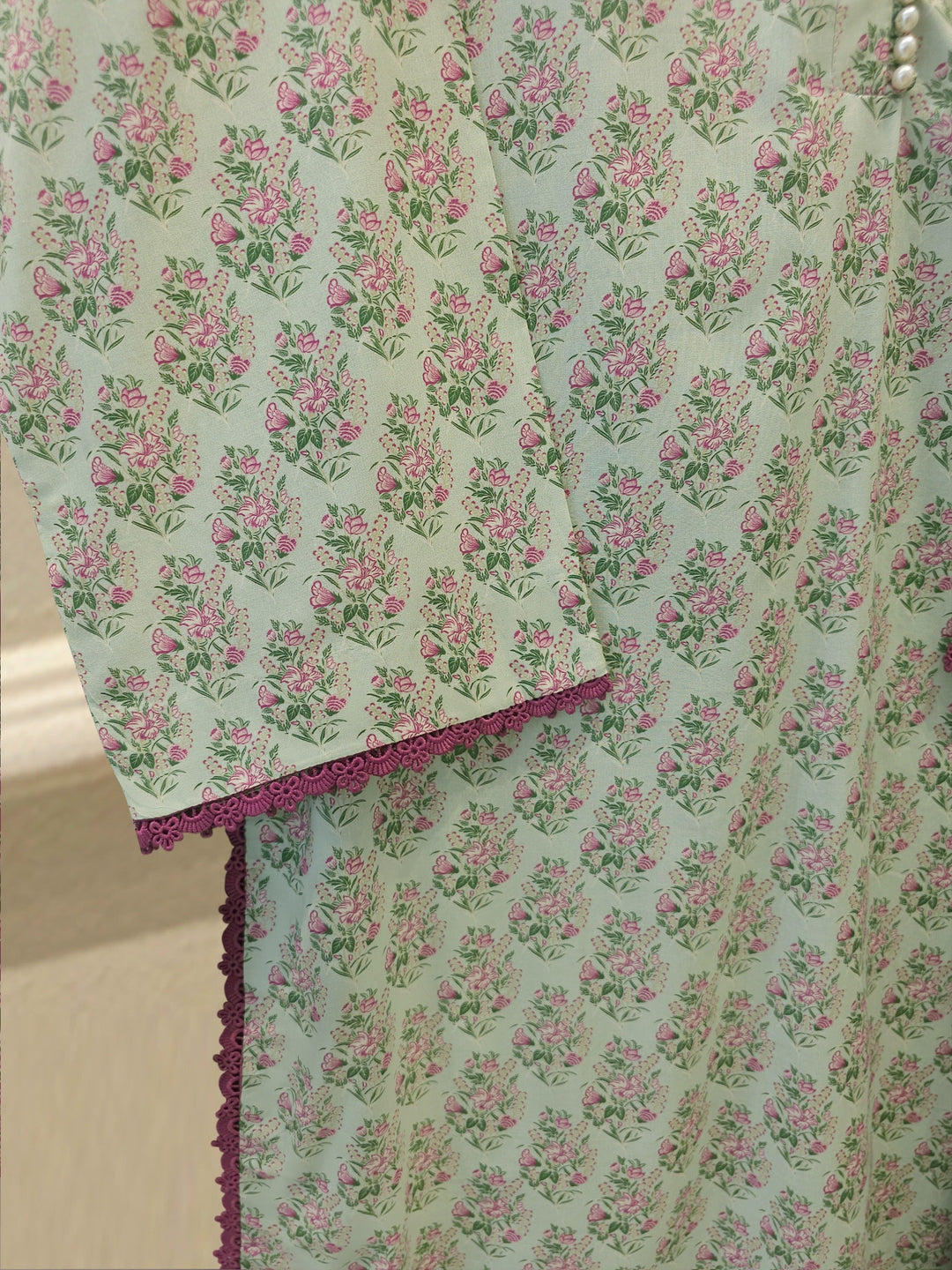 3 Piece - Digital printed Cambric Suit